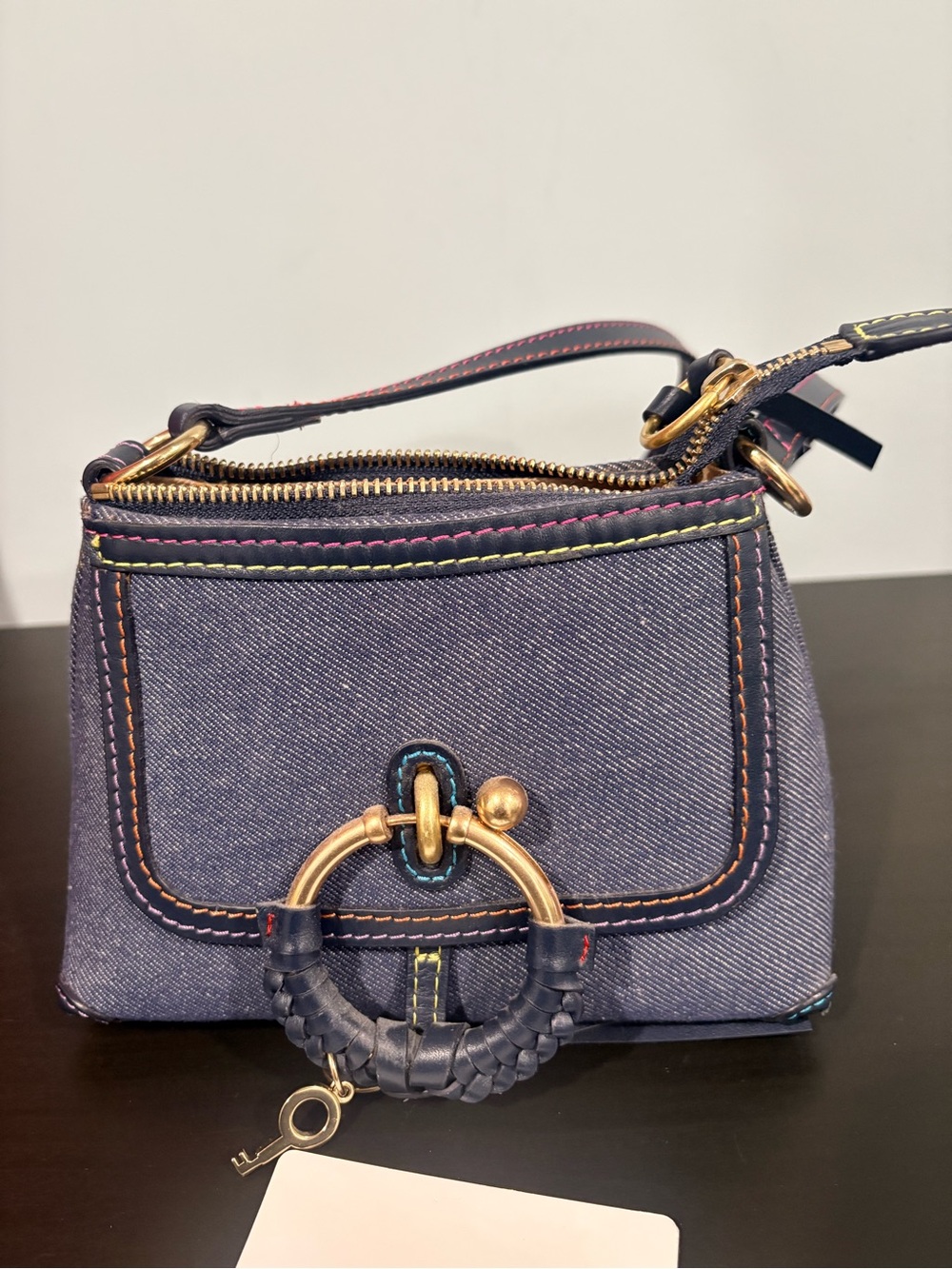 Mini Joan Denim Crossbody Bag See by Chloé
